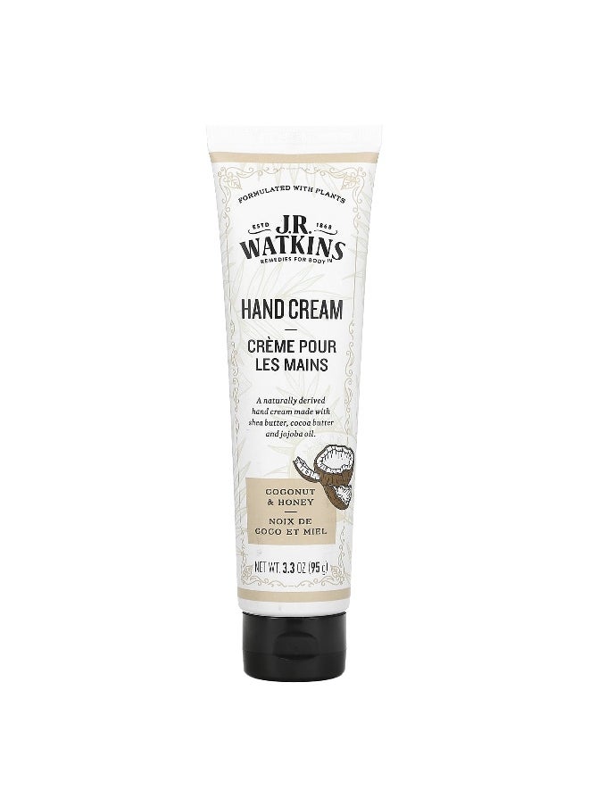 J.R.WATKINS J R Watkins, Hand Cream, Coconut & Honey, 3.3 oz (95 g)  - Image 1