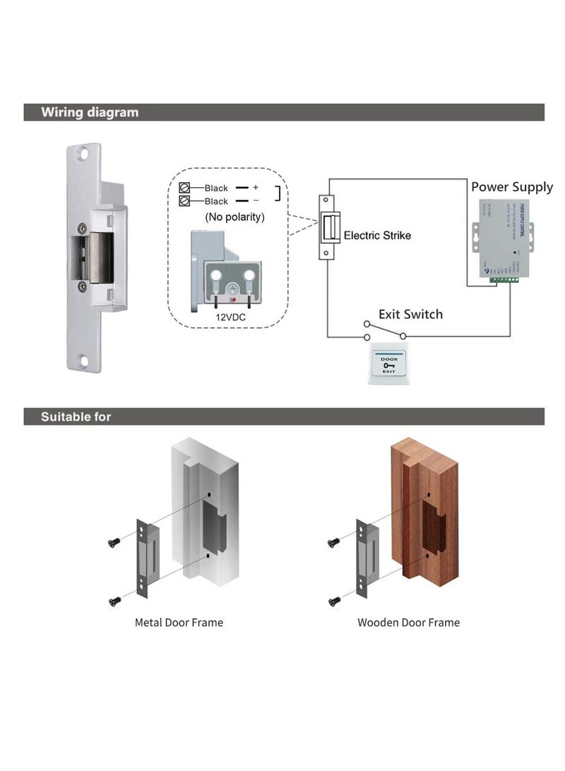 أغيمنكس قفل باب السلامة الكهربائية فشل نظام مراقبة الدخول الجمود أو أسطواني قفل - Image 5