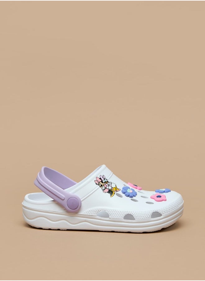 Disney - Girls Minnie Mouse and Daisy Duck Print Slip-On Clogs - Image 1