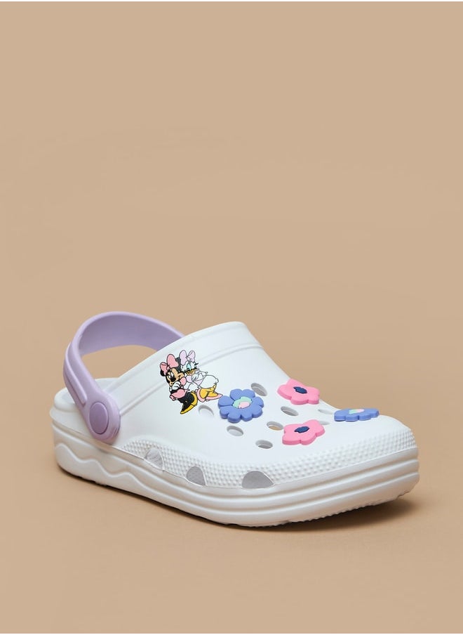 Disney - Girls Minnie Mouse and Daisy Duck Print Slip-On Clogs - Image 1