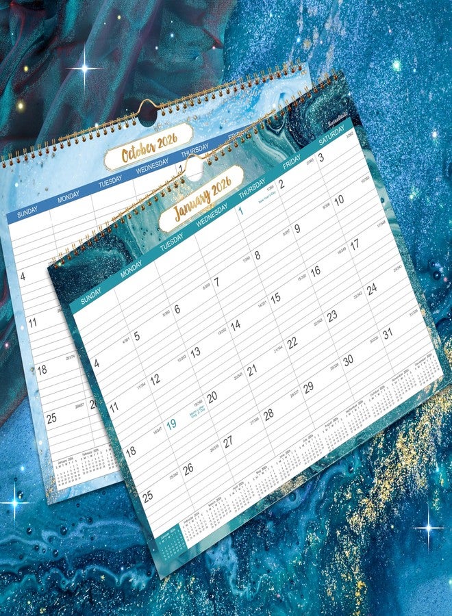Journaltastic 2026 Calendar - 2026 Wall Calendar with Julian Date, January 2026 - December 2026, Twin-Wire-Bound, 14.76”x 11.6”, Thick Paper Perfect for Organizing & Planning, 6 Different Background Patterns - Image 3