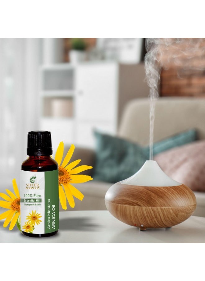 Sheer Essence - Arnica Essential Oil 100% Pure, Natural And Cold Pressed Therapeutic Grade Arnica Montana Massage Oil For Skin, Hair, Aromatherapy & Diy 4 Fl. Oz. (118 Ml) - Image 1