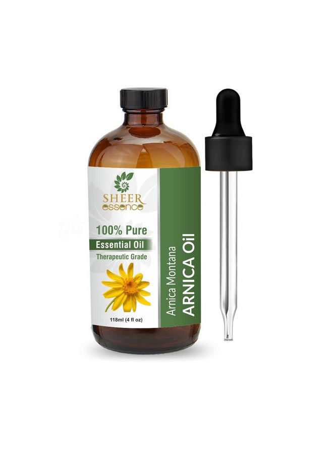 Sheer Essence - Arnica Essential Oil 100% Pure, Natural And Cold Pressed Therapeutic Grade Arnica Montana Massage Oil For Skin, Hair, Aromatherapy & Diy 4 Fl. Oz. (118 Ml) - Image 1
