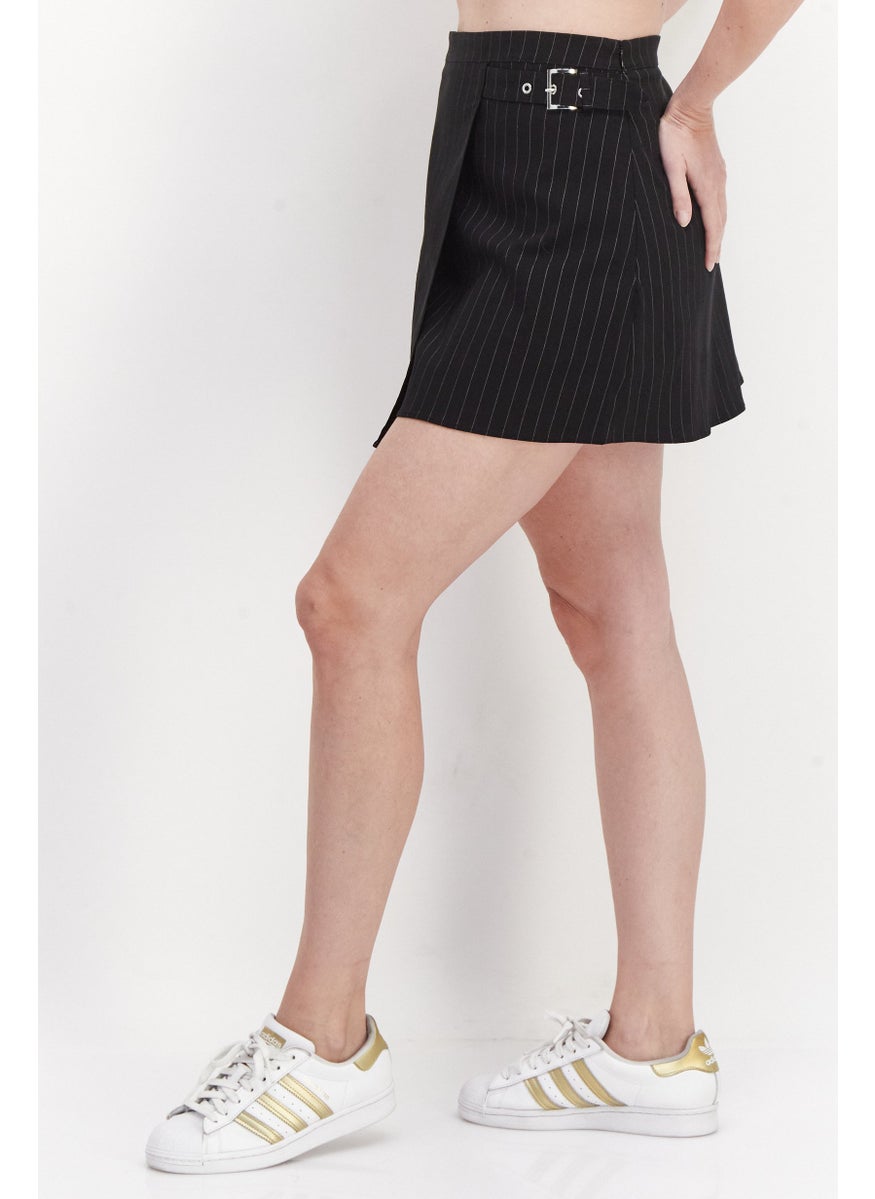 Women Stripe Belted Mini Skirt, Black - pzsku/Z4960B03057E57C900923Z/45/_/1735568081/22d5a579-2c34-4200-bbb2-f10ab882eec9