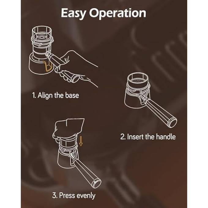 كاست ويف حامل مكبس القهوة لماكينة Ninja Espresso Es601، حامل فلتر قهوة Petg مضاد للانزلاق لماكينة Luxe Cafe، قاعدة دعم يدوية للضغط المستقر، ملحقات استخلاص الإسبريسو المحسن - Image 5