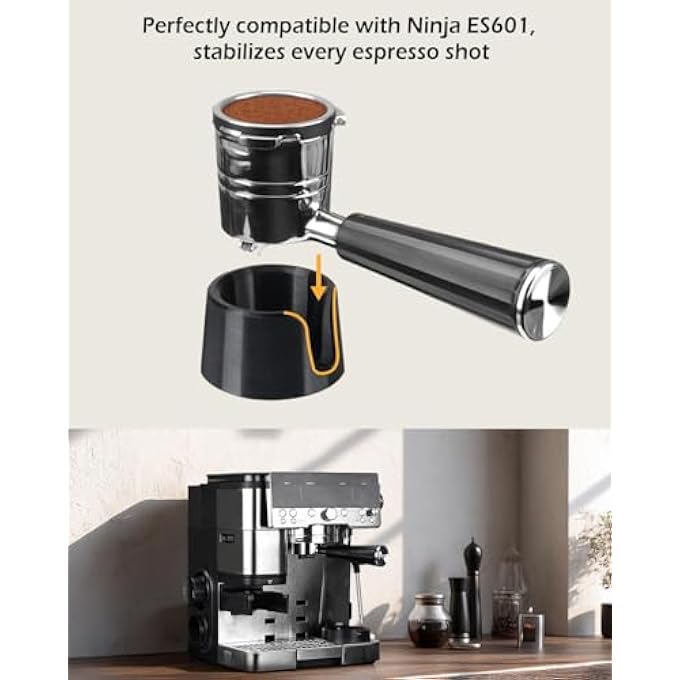 كاست ويف حامل مكبس القهوة لماكينة Ninja Espresso Es601، حامل فلتر قهوة Petg مضاد للانزلاق لماكينة Luxe Cafe، قاعدة دعم يدوية للضغط المستقر، ملحقات استخلاص الإسبريسو المحسن - Image 4