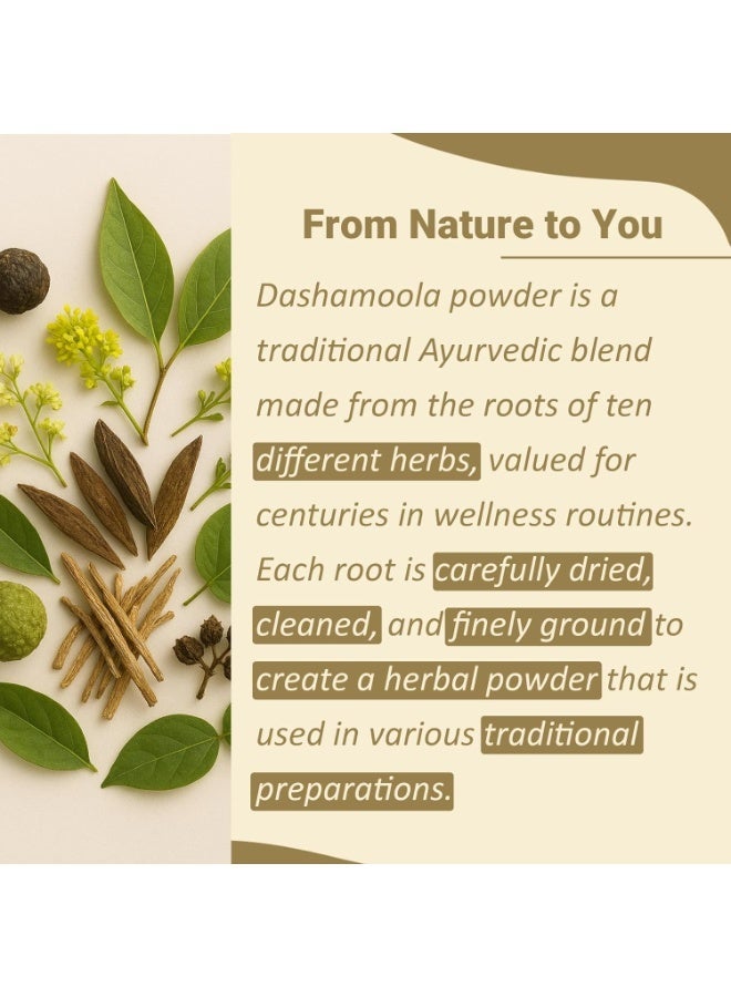 Mi Nature Dashamoola powder | 227g (8oz) | Herbal Health Care Blend | Made with 10 Traditional Herbs | Pure & Natural - Image 3