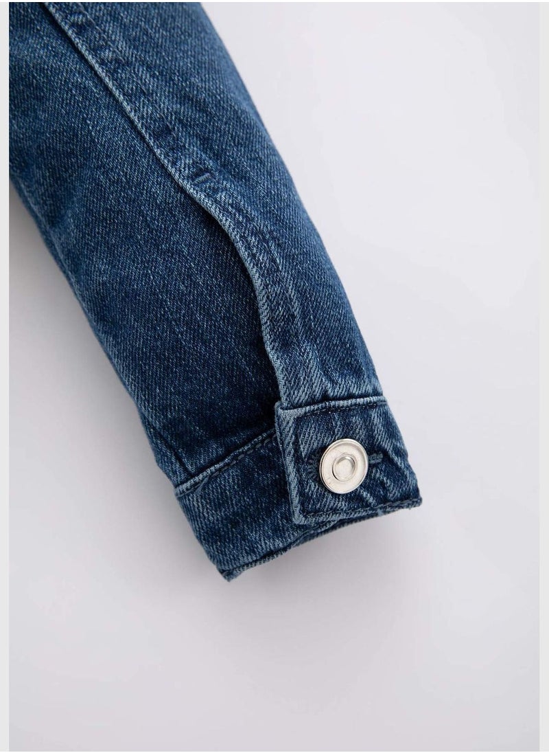 DeFacto BabyGirl Regular Fit Long Sleeve Denim Jacket  - Image 3