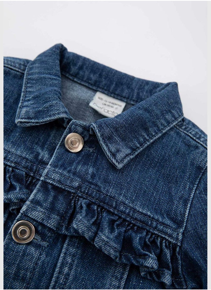 DeFacto BabyGirl Regular Fit Long Sleeve Denim Jacket  - Image 2