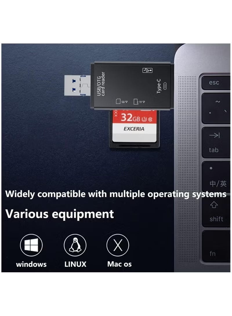 FLOWING SD Card Reader, 6-in-1 USB C/Micro/USB Memory Reader Camera Viewer - Image 4