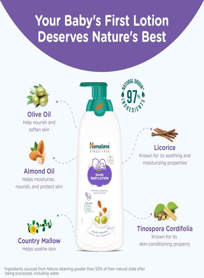 Himalaya Gentle Baby Lotion 700ml | with Almond oil, Olive oil, Country Mallow | No.1 Doctor-Prescribed Brand |pH 5.5 formulation | Nourishes and moisturizes your baby's skin | Safe for Newborns - Image 2