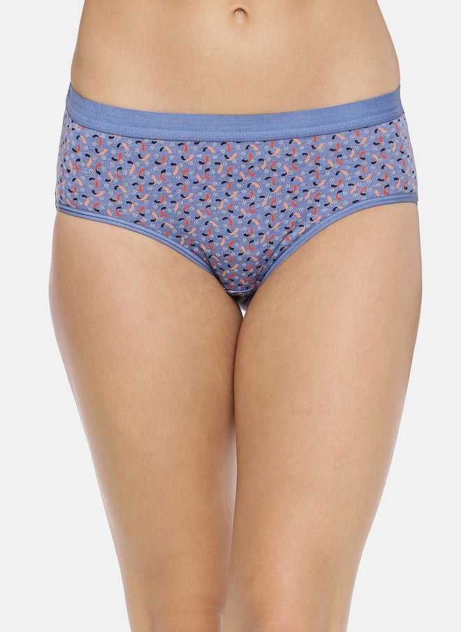 Red Rose Women Pack of 3 Assorted Cotton Hipster Briefs with Outer Elastic Waistband - Image 3