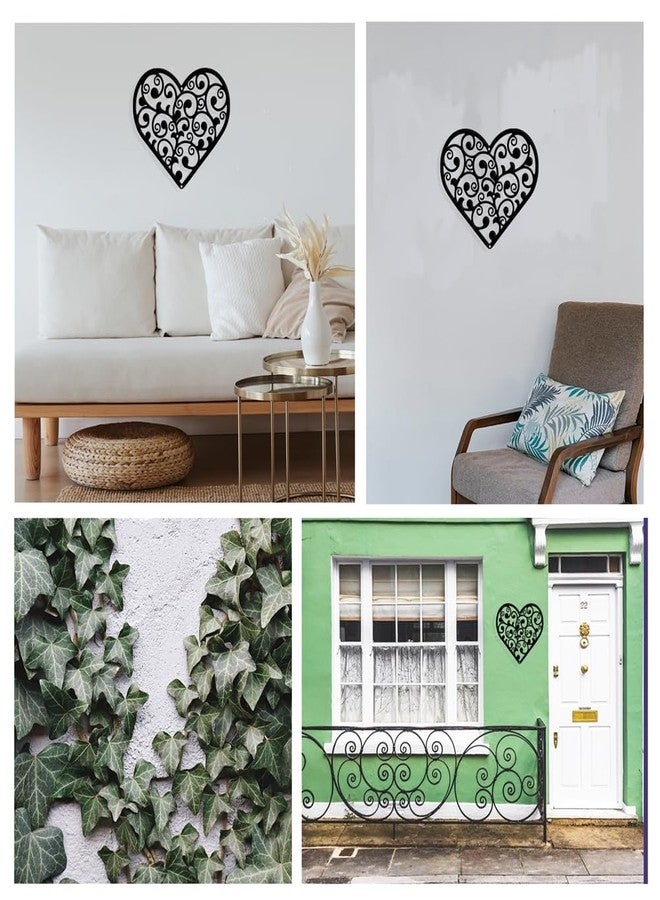 NBEADS Heart Vine Metal Wall Art Decor, Matte Style Wall Hanging Decor Silhouette Wall Art for Home Garden Hotel Office Wall Festival Decoration Gift, 8.9×9.8 Inch - Image 5