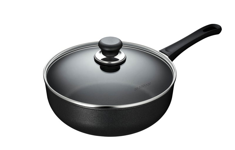Scanpan Classic 4 quart (10 1/4 inch) Nonstick Deep Saute Pan with Lid â€“ Compatible with Gas and Electric Stovetops, Metal Utensil Safe, Oven Safe to 500Â°F, Dishwasher Safe