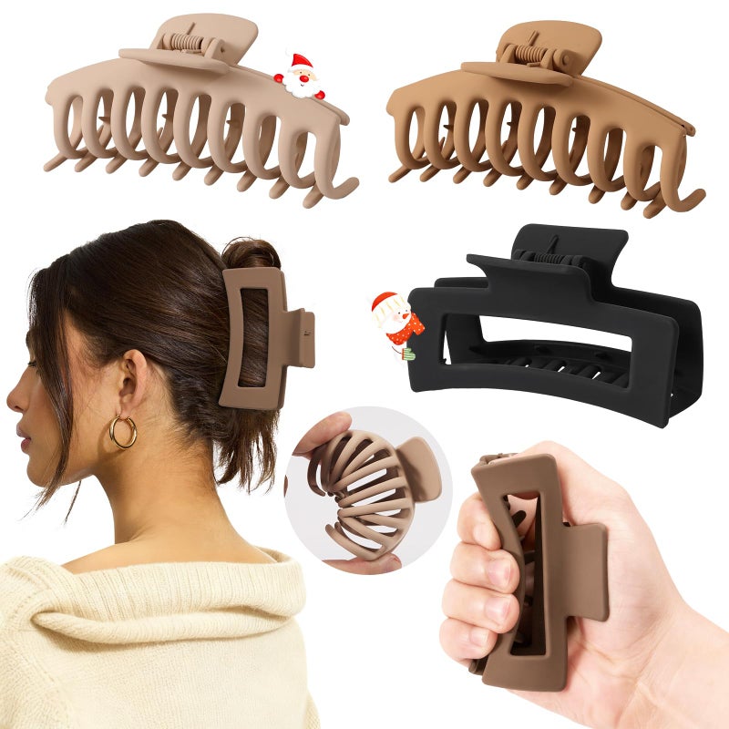 Glaudmeiss 4 PCS Cloud Claw Clips for Women, Unsnappable Soft Hair Claws for Lying Down & Driving |Strong Hold Hair Claws for Thick Curly Hair | Cozy Hair Accessories for Sleeping & Travel - Image 1