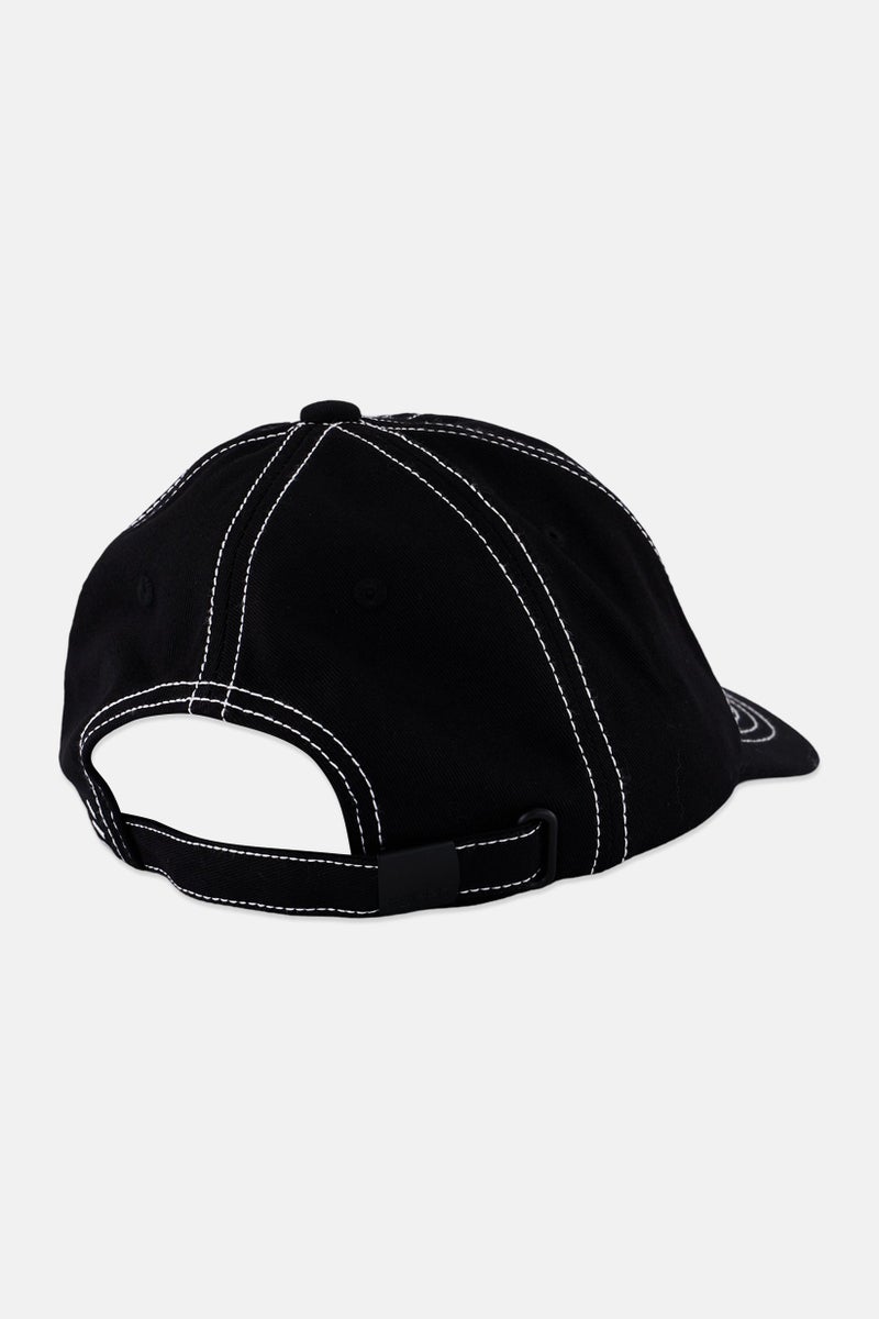 Men Embroidered Logo Cap, Black