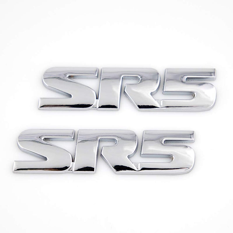 UpAuto SR5 Emblem SideRea V6 SR5 Trunk Decal Metal Sticker Badge Silver