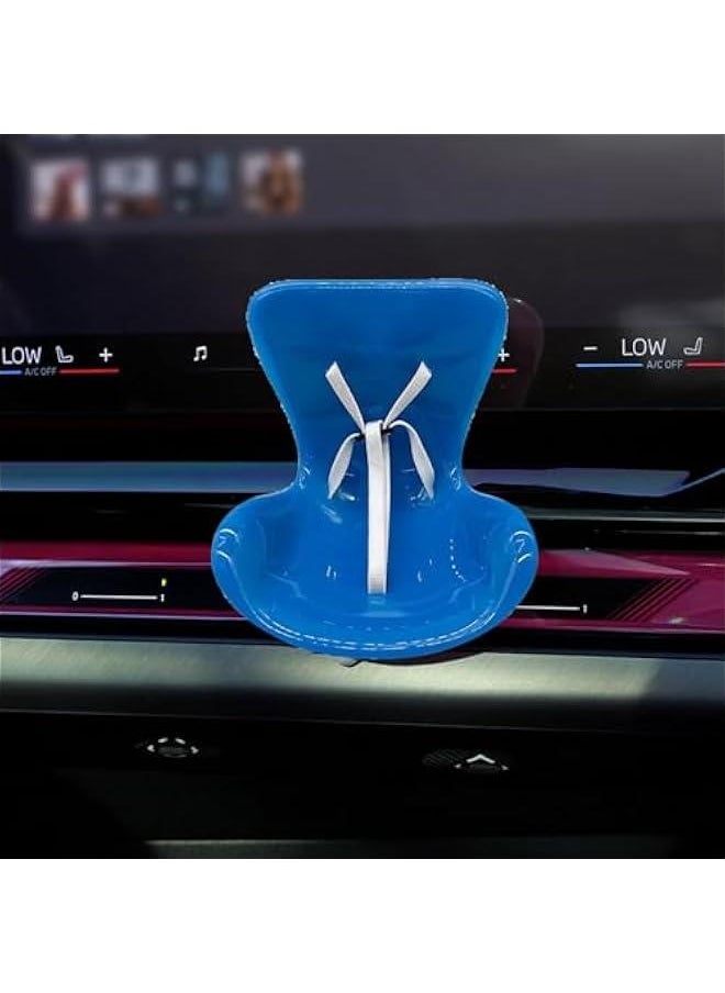 Cute Labubu Car Seat, Car Decorations Labubu Accessories, Car Air Vent Decor for Display Labubu, Plastic Sofas for Car Decoration, Cute Car Interior Decor Accessories Desktop Ornaments (Blue)  - Image 3
