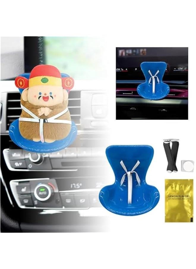 Cute Labubu Car Seat, Car Decorations Labubu Accessories, Car Air Vent Decor for Display Labubu, Plastic Sofas for Car Decoration, Cute Car Interior Decor Accessories Desktop Ornaments (Blue)  - Image 4