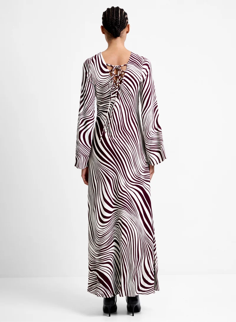 French Connection Ziggy Lara Tie Back Maxi Dress