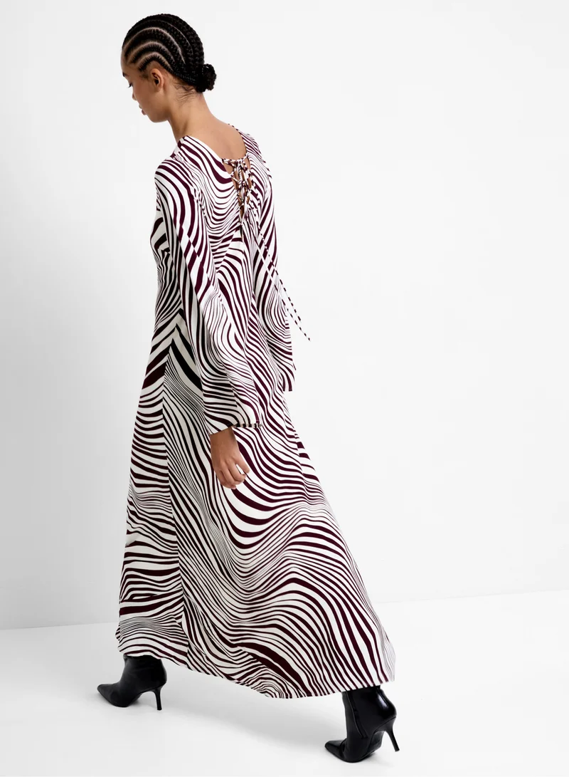 French Connection Ziggy Lara Tie Back Maxi Dress