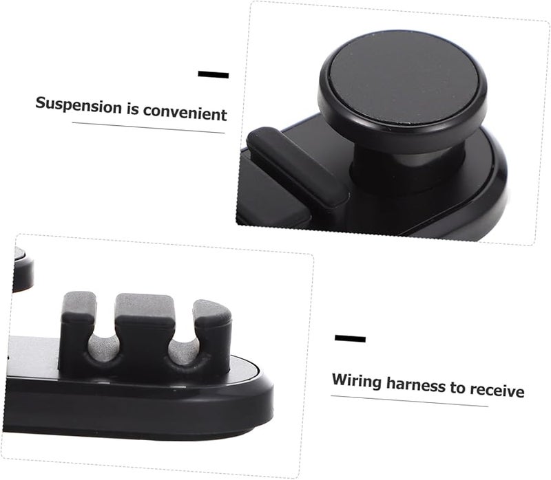Black Self Adhesive Cable Storage Clip For Car Desk Home Office Organizer Hook - Image 4