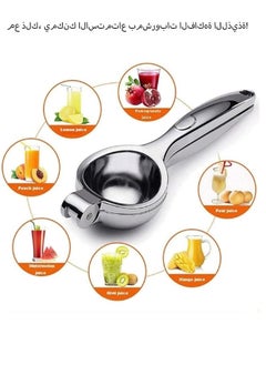 EHOME Lemon Squeezer, Heavy Duty Zinc Manual Lemon Juicer, Threaded Groove Fresh Small Oranges Limes Juicer Hand Press Manual Press for Home Restaurant Kitchen Accessories Utensils(Sliver)  - Image 5
