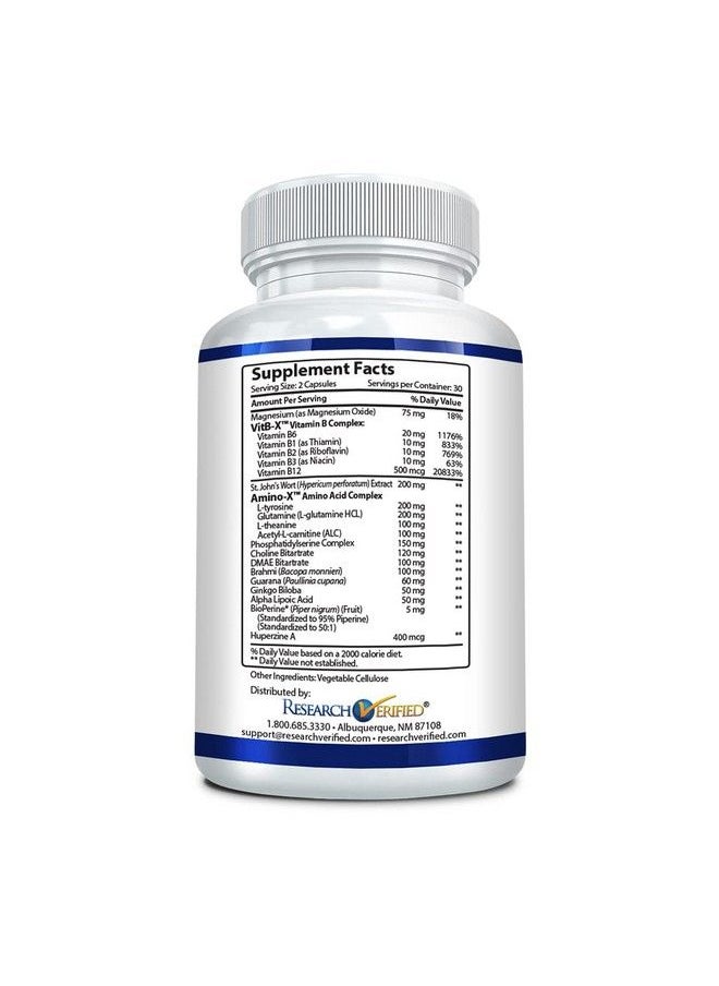 research verified - Brain Booster Nootropic Supplement To Enhance Cognitive Function 60 Vegan Friendly Capsules 1 Bottle - Image 1