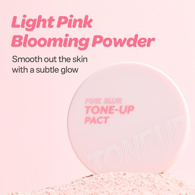 I'M MEME Compact - Tone-up Pact | Korean Pressed Setting Powder for Pink Blur Effect, with Calamine, Makeup Powder Foundation, Translucent Compact, Finishing Powder, Oil Control Face Powder, 0.35 Oz - Image 5