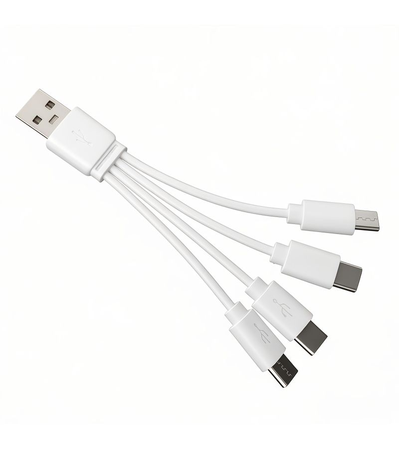مجموعة من 3 كابلات شحن من USB إلى Type C 4 في 1 مناسبة لـ iPhone 17 و 15 وهواوي، مثالية كهدية للعطلات - Image 4