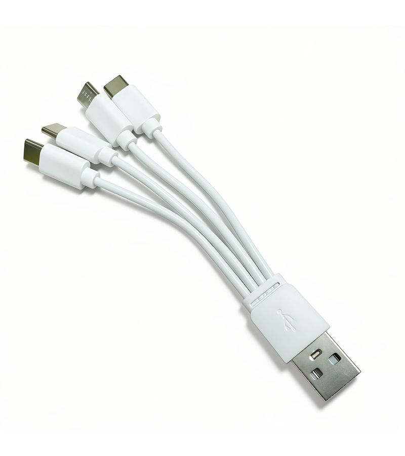 مجموعة من 3 كابلات شحن من USB إلى Type C 4 في 1 مناسبة لـ iPhone 17 و 15 وهواوي، مثالية كهدية للعطلات - Image 3