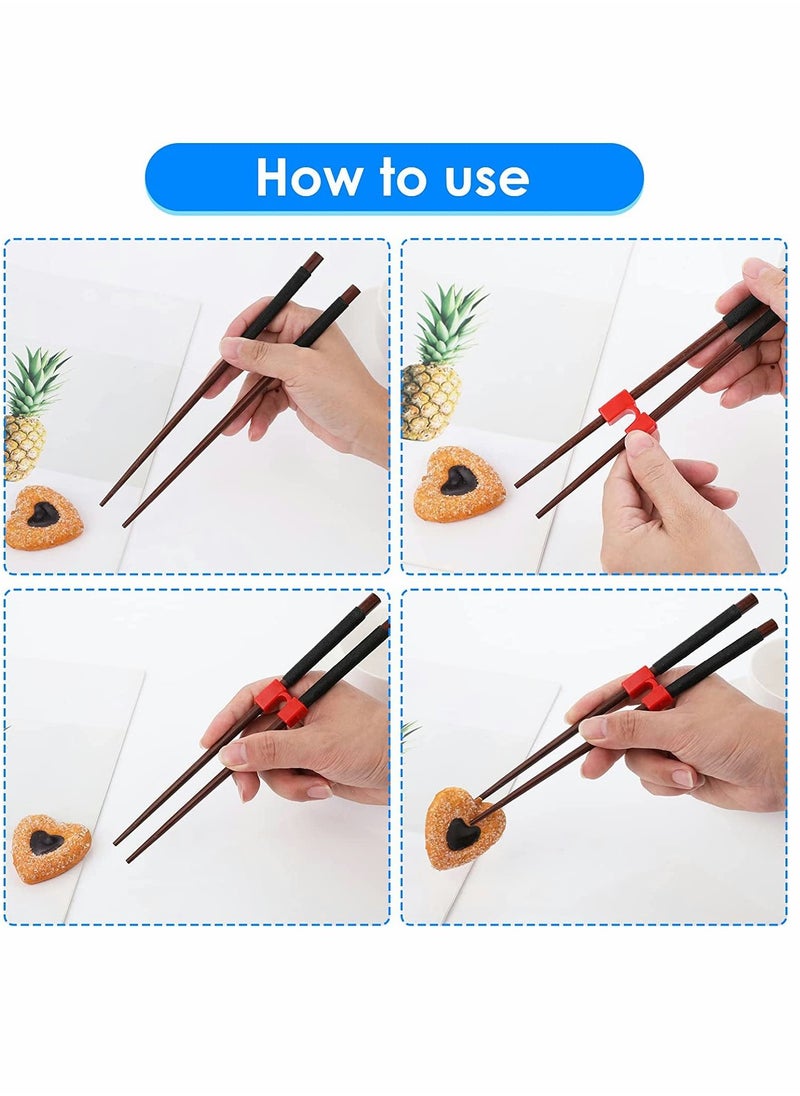 Y&D - Chopstick Helper 5 Pcs Reusable Chopsticks Helpers Training Hinges Connector for Adults Beginner Trainers or Learner (Multicolor) - Image 1