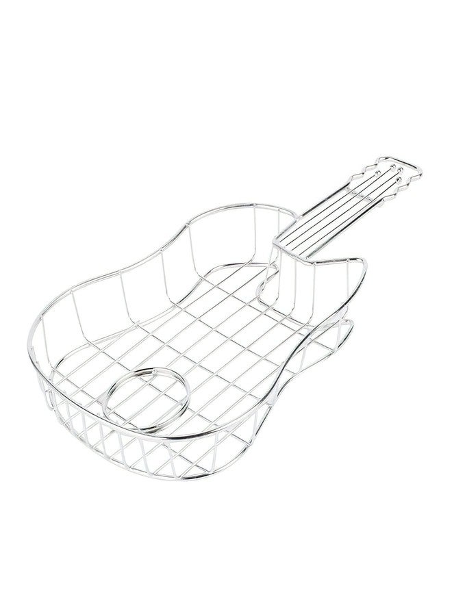 Get G.E.T. 4-81929 Guitar Serving Basket with One Sauce Cup Holder, Stainless Steel, Sauce Cup Sold Separately - Image 1