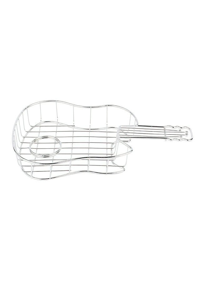 Get G.E.T. 4-81929 Guitar Serving Basket with One Sauce Cup Holder, Stainless Steel, Sauce Cup Sold Separately - Image 2