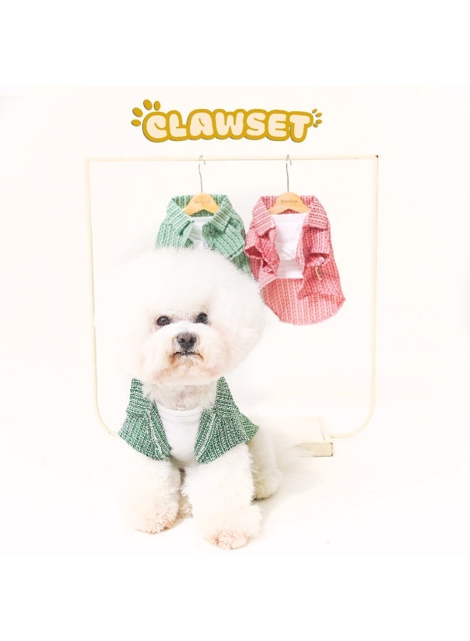 CLAWSET CORGY RED TOP For Cats And Dogs - Dog Clothes Cute Polo Shirt, Soft and Breathable Collared Fashionable dog clothes Stylish Red Polo for Dogs And Cats - Image 2