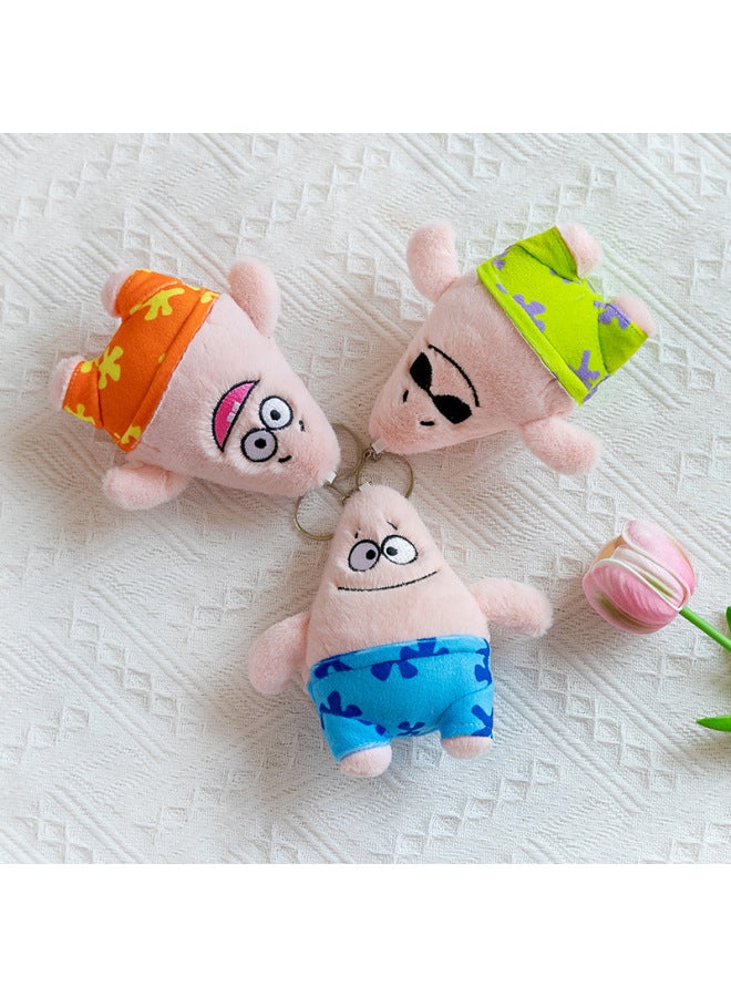 Internet Celebrant 4 Inch Plush Pendant Keychain Doll Doll Machine Panda Doll Stall Toy Gift-Specifications:Ocean Series Clown Fish Random One-Color:About 12cm  - Image 3