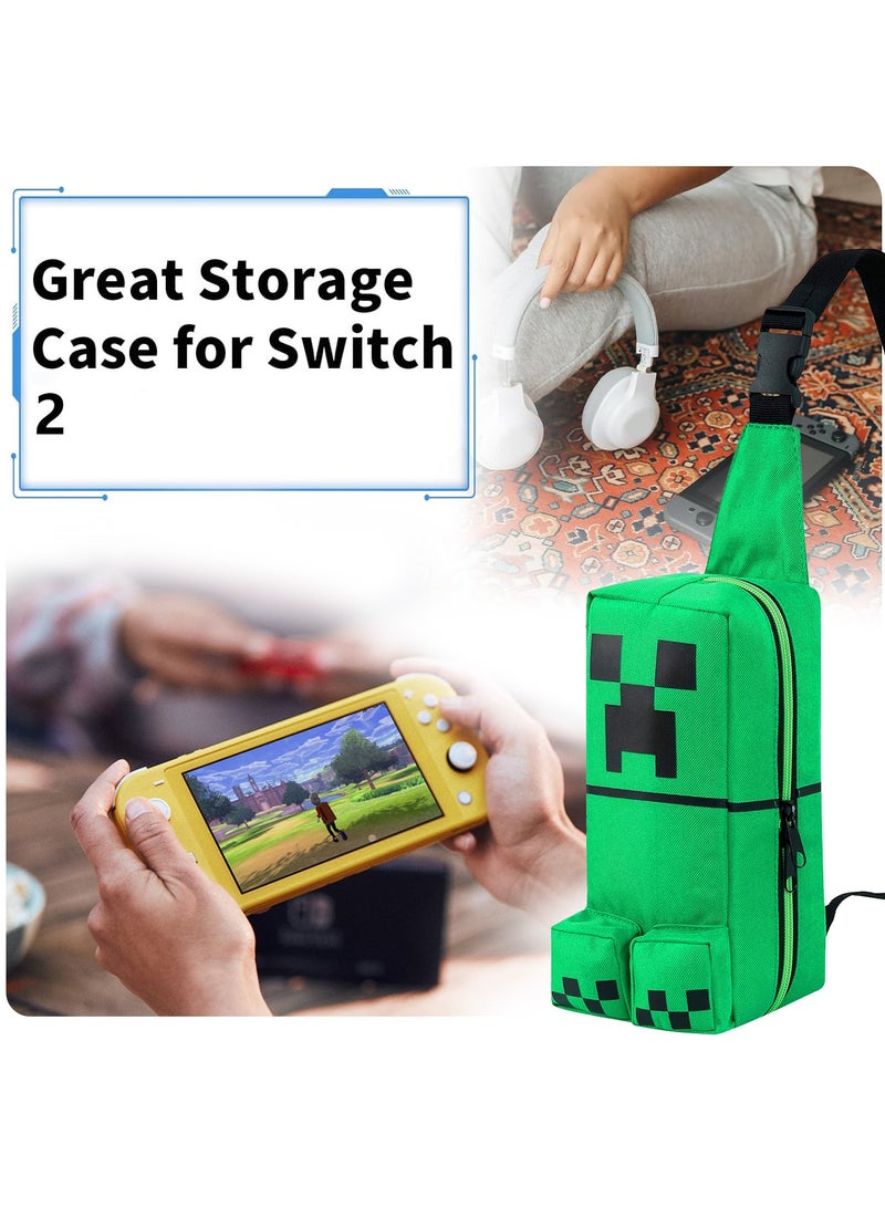 Travel bag for Nintendo Switch 2 - Cute lanyard crossbody backpack for Nintendo accessory storage - Image 3