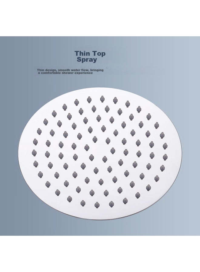 Larsd Top Spray Shower Head, Stainless Steel Shower Head, Round Ultra-thin Top Spray Head, Handheld Shower Head Al8072 - Image 1