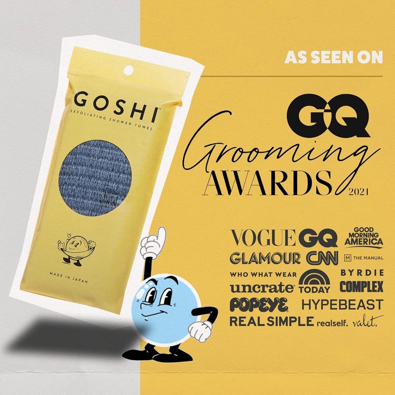 GOSHI Exfoliating Shower Towel - Rip-Resistant Exfoliating Washcloth for All Skin Types - Made in Japan - Image 4