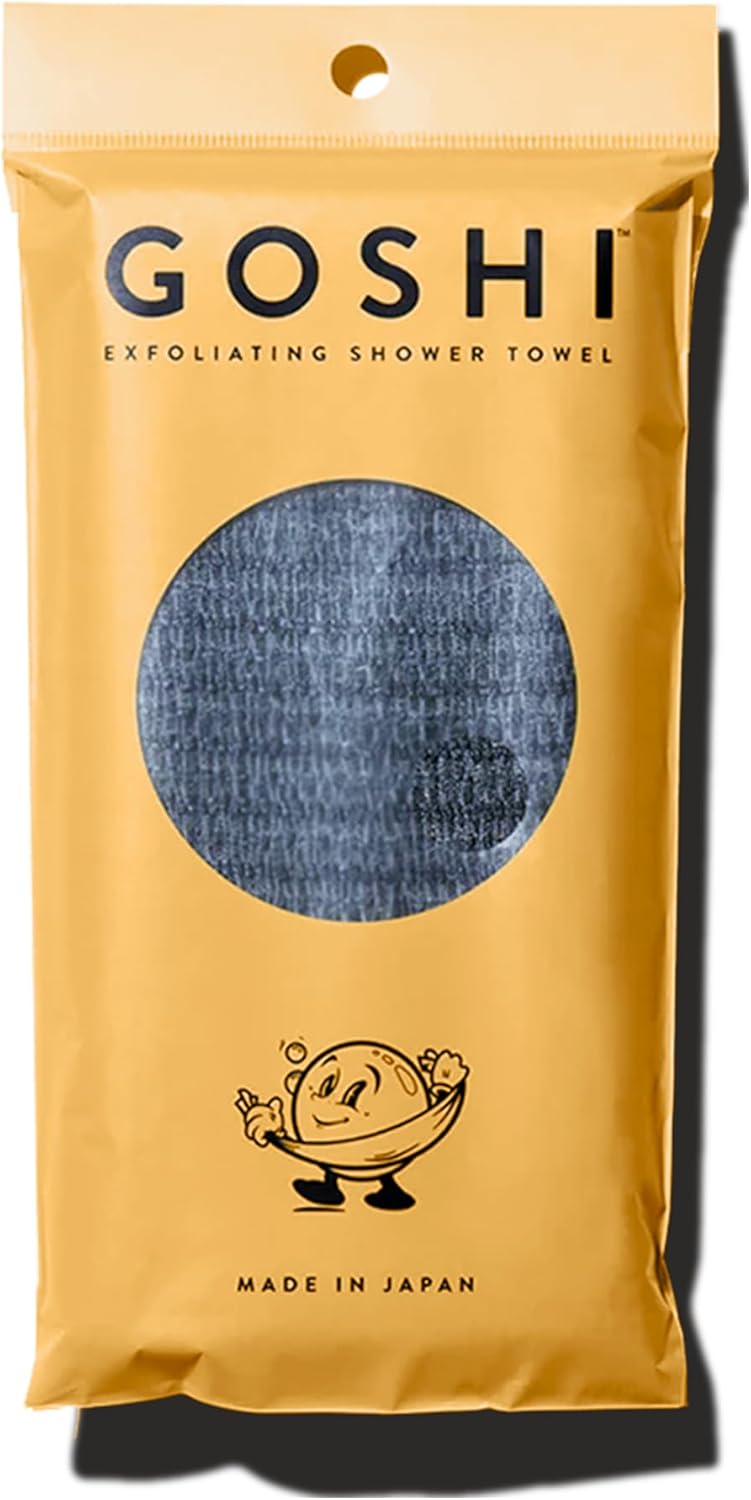 GOSHI Exfoliating Shower Towel - Rip-Resistant Exfoliating Washcloth for All Skin Types - Made in Japan - Image 1