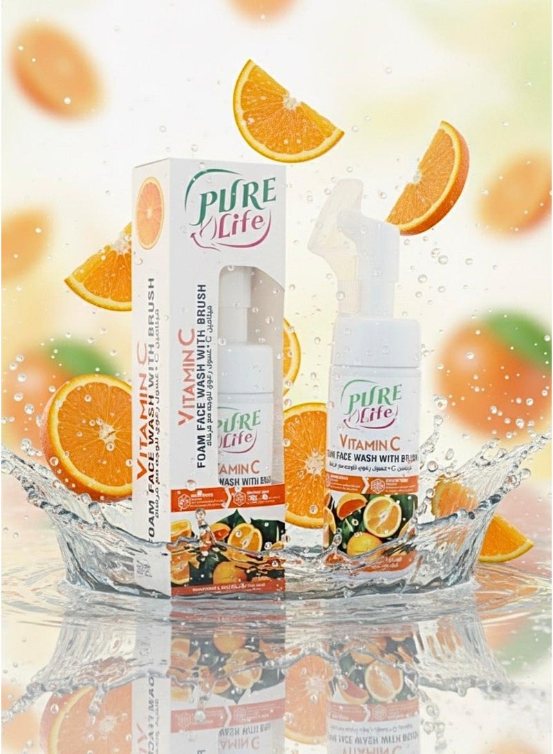 Pure Life Foaming Face Wash with Vitamin C – Brightening & Refreshing Cleanser for All Skin Types, 150ml - Image 3