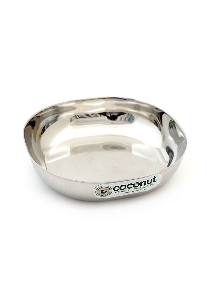 Coconut Coconut Stainless Steel Dinner Plate Set, 6-Pieces, Silver  - Image 2