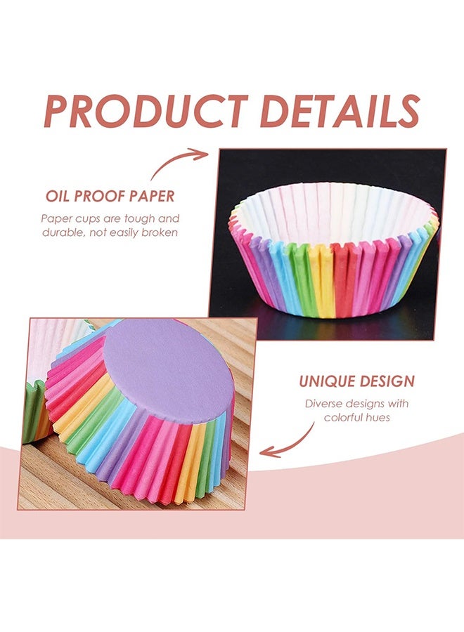 400 قطعة من بطانات الكب كيك الورقية متعددة الألوان للاستخدام مرة واحدة، مثالية لأعياد الميلاد والحفلات والاحتفالات - Image 3
