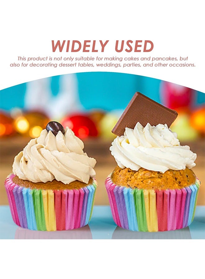 400 قطعة من بطانات الكب كيك الورقية متعددة الألوان للاستخدام مرة واحدة، مثالية لأعياد الميلاد والحفلات والاحتفالات - Image 4