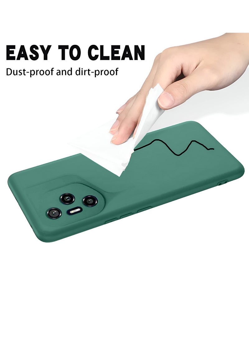 Wtech Honor 300 Pro 5G 2024 Premium Soft Liquid Silicone Case Cover - Dark Green - Image 5