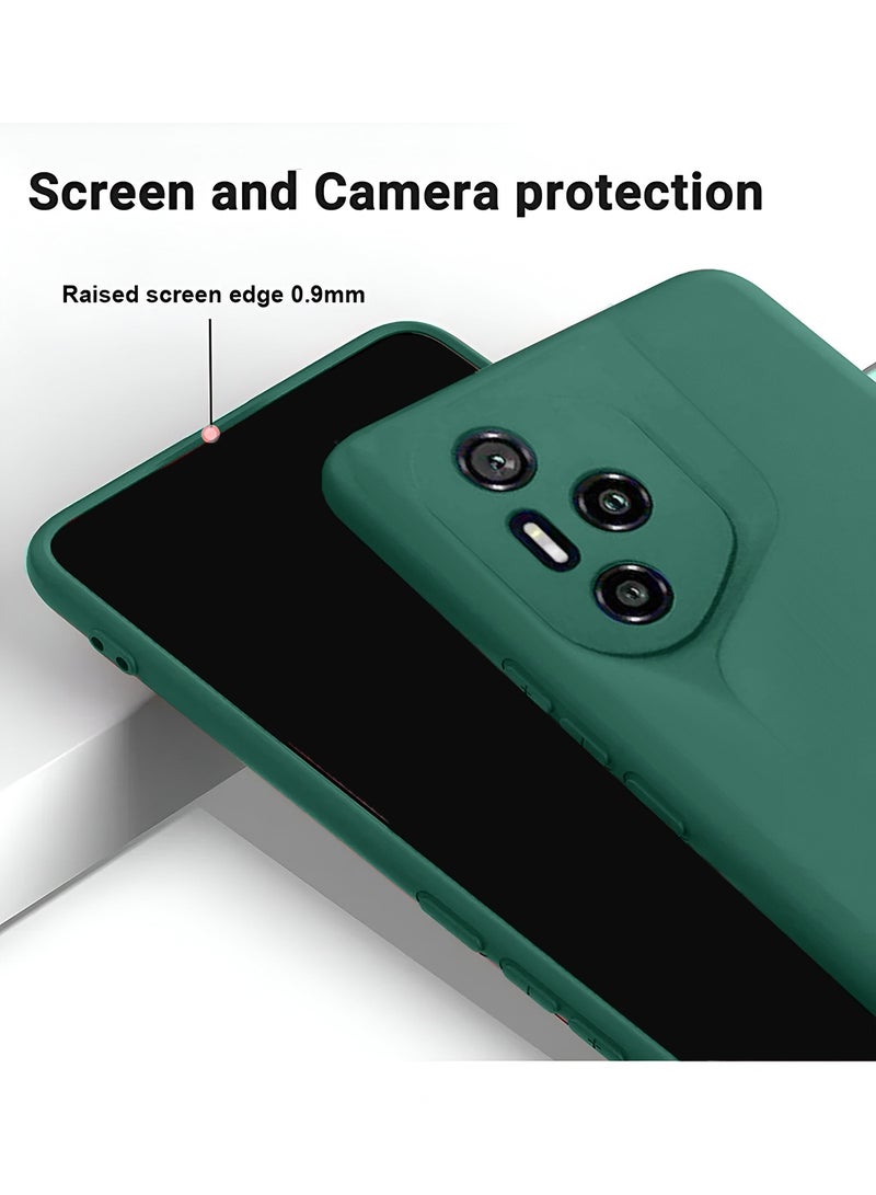 Wtech Honor 300 Pro 5G 2024 Premium Soft Liquid Silicone Case Cover - Dark Green - Image 3