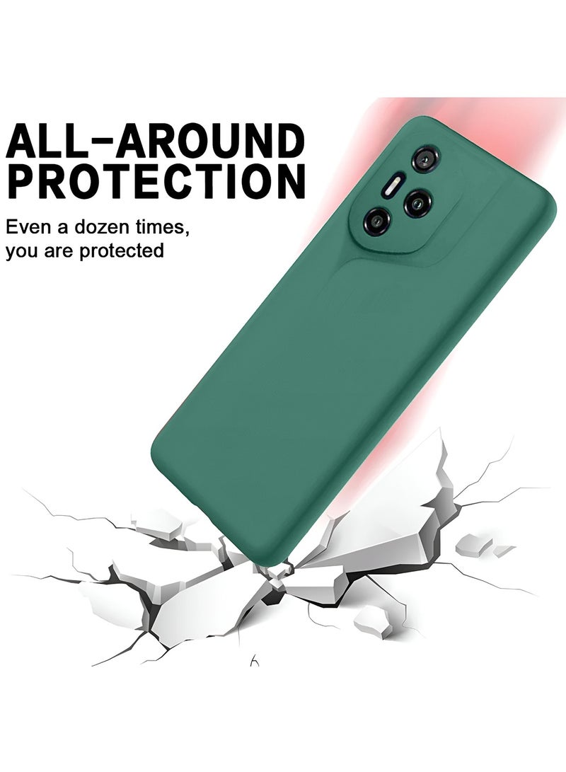 Wtech Honor 300 Pro 5G 2024 Premium Soft Liquid Silicone Case Cover - Dark Green - Image 4