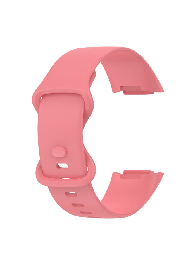 For Fitbit Charge6 Bracelet Glue Strap Fitbit Charge5 Strap Official Strap-Color:charge5 Glossy Official Red-Specifications:Large - Image 1