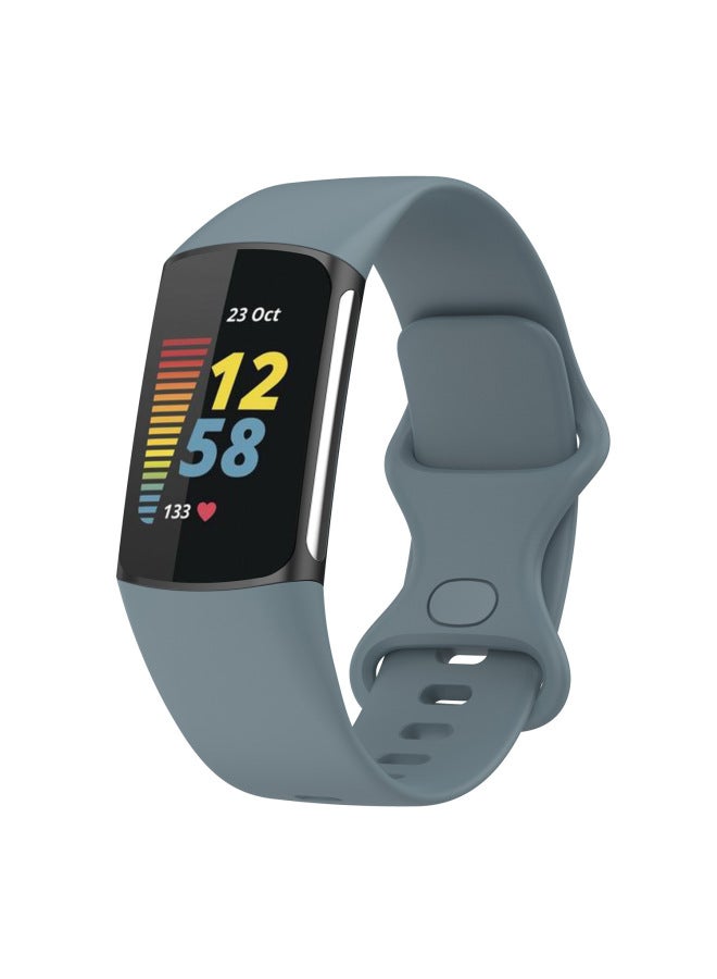 For Fitbit Charge6 Bracelet Glue Strap Fitbit Charge5 Strap Official Strap-Color:charge5 Glossy Official Red-Specifications:Large - Image 5