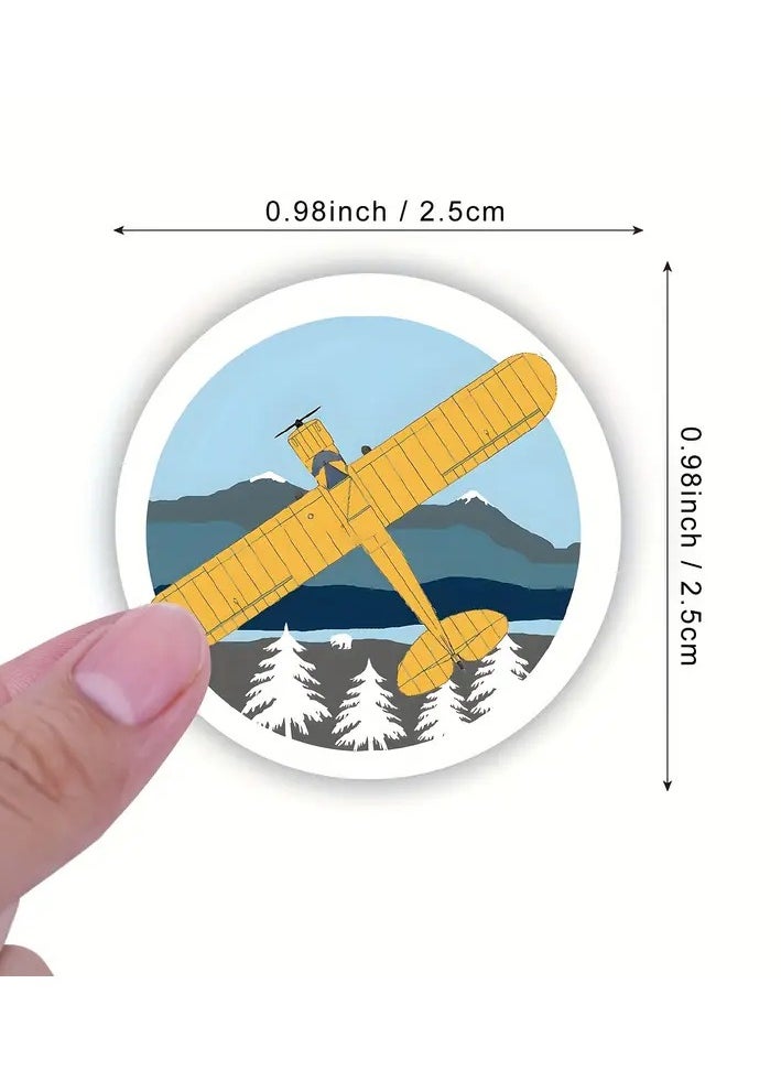 Goolsky 500pcs Plane Stickers Roll Airplane Aircraft Vinyl Stickers For Water Bottles Bicycle Laptop Refrigerator Luggage Computer Mobile Phone Skateboard Bike Stickers  - Image 4